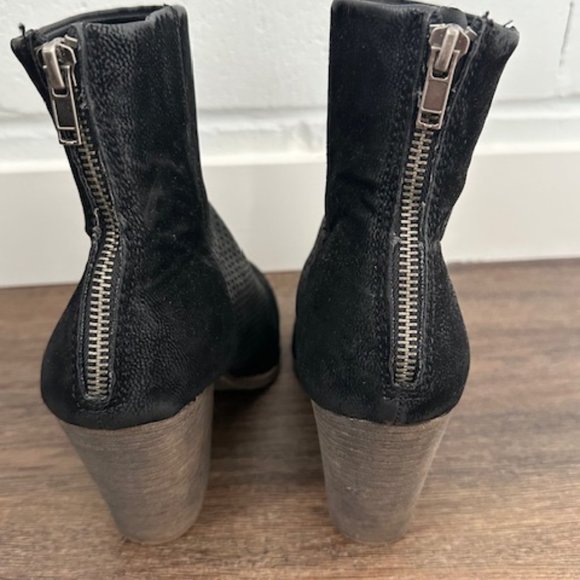 Black Mesh Ankle Boots Size 9 - Picture 4 of 6